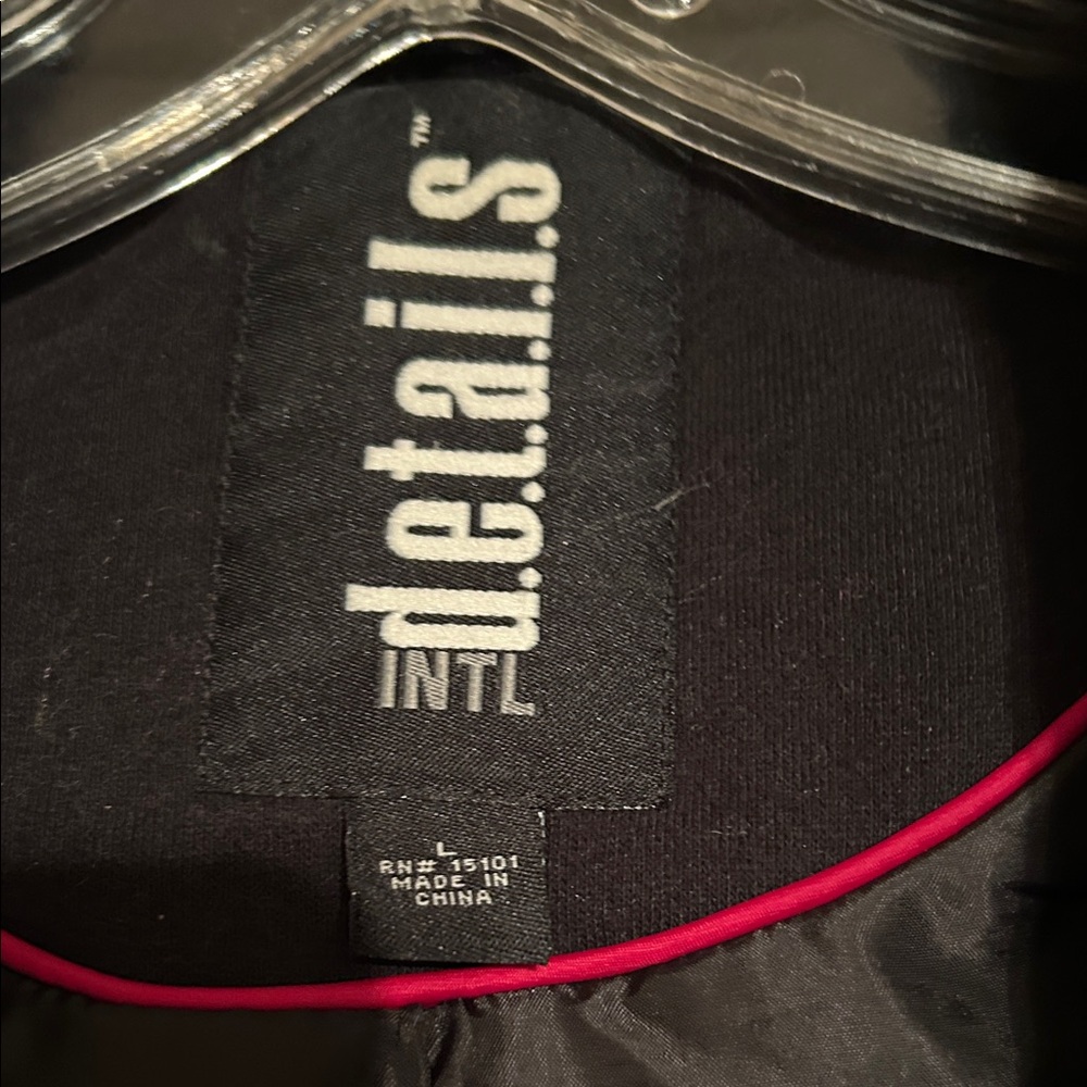 Dressy Black Zipper Coat - Picture 2 of 5